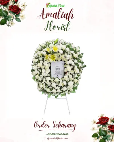 Krans Bunga Duka Cita di Sawatma